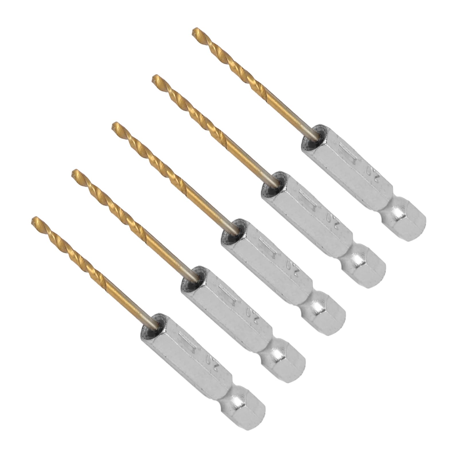 CoCud High Speed Steel Twist Drill Bits, 2mm Diameter 68mm Length, Straight Twist Jobber Drill Bit - (Applications: for Metal Woodwork Plastic Aluminum), 5Pieces