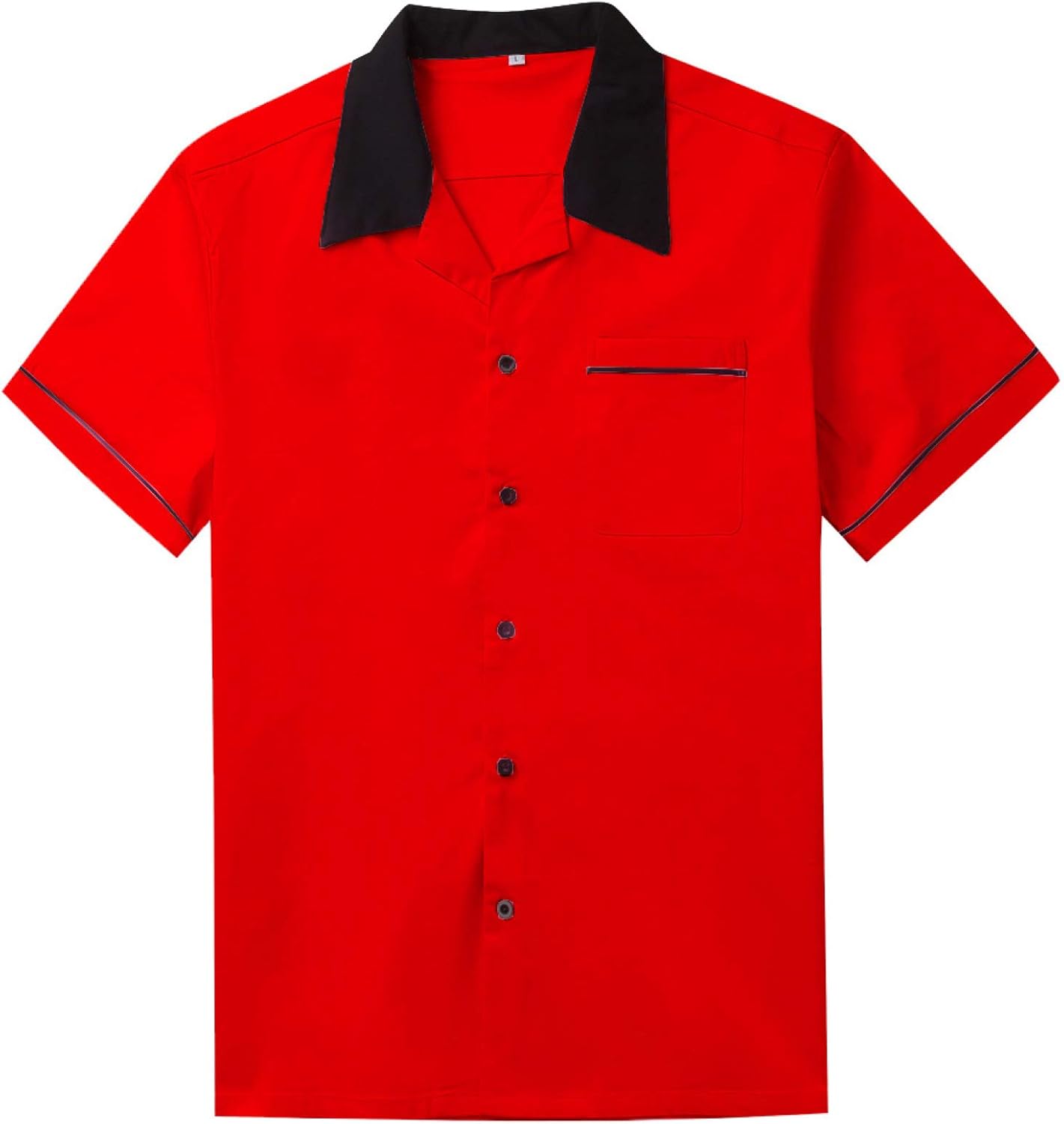 Men's ShortSleeved Shirts, Simple Contrast Color Stitching Fashion