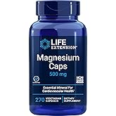 Life Extension Magnesium Caps 500mg, 270 Veg Capsules - Broad Spectrum - 3 Mags in 1 Supplement: Oxide, Citrate, Succinate - 