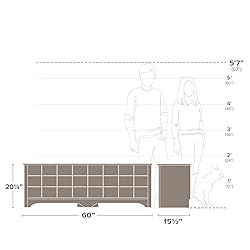 Prepac White Hall Bench with Storage and