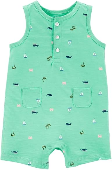 tropical baby romper