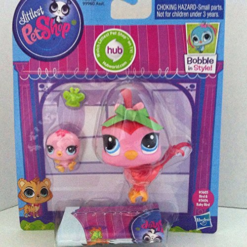 Littlest pet shop bird and baby bird figure set