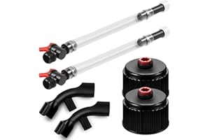 MANYMIBA 2 Pack of Racing Fuel Jug Hose kits, with Ball 3044 Valve Shut Hose and X-shaped Hose Bender for Gas Cans, egs Jugs, LC2 Jugs, Scribner Fuel Jugs, Scribner Fuel Jugs, 3/5/5.5 Gallon Jugs