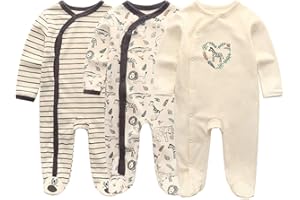Kiddiezoom Baby Footed Cotton One-Piece Romper Jumpsuit