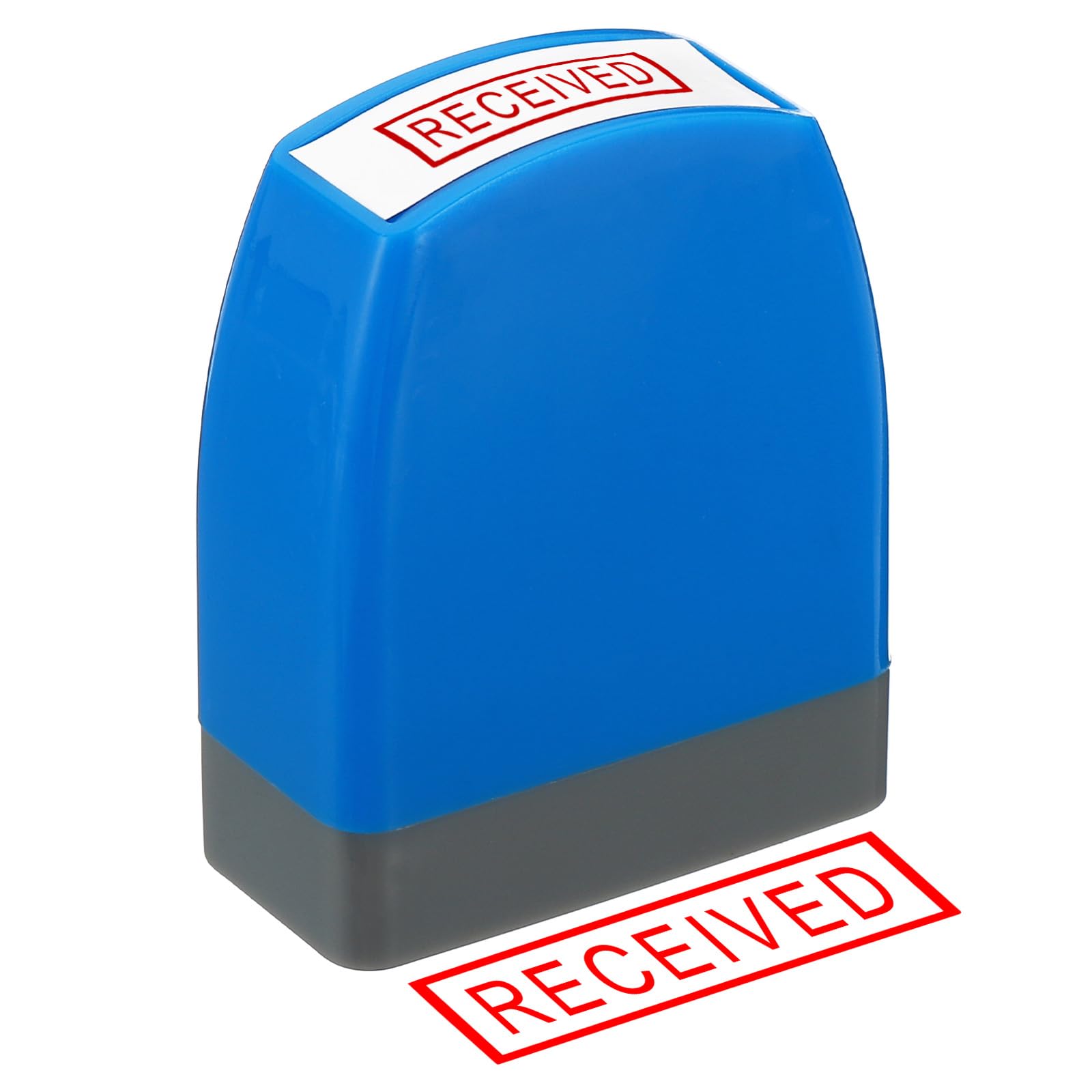 PATIKIL Received Stamp Self Inking, Red Ink Office Stamps Pre Inked Message Stamp Refillable Business Stamp Style 1, Blue — image 1
