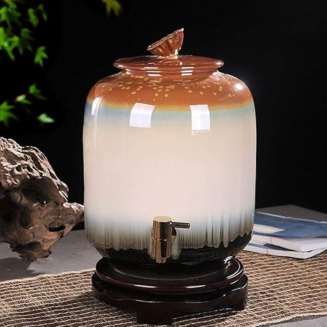 Amazon M Sssk ワイン樽セラミックワイン樽 清酒缶 蛇口飲料水ディスペンサー付き 徳利 オンライン通販