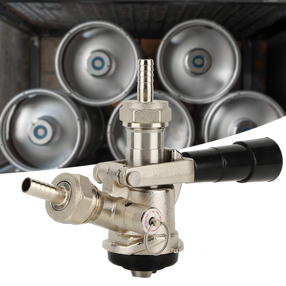 Keg Coupler D Type System with Safety Pressure Relief Valve - Beer Dispenser for Home Brewing and Commercial Use