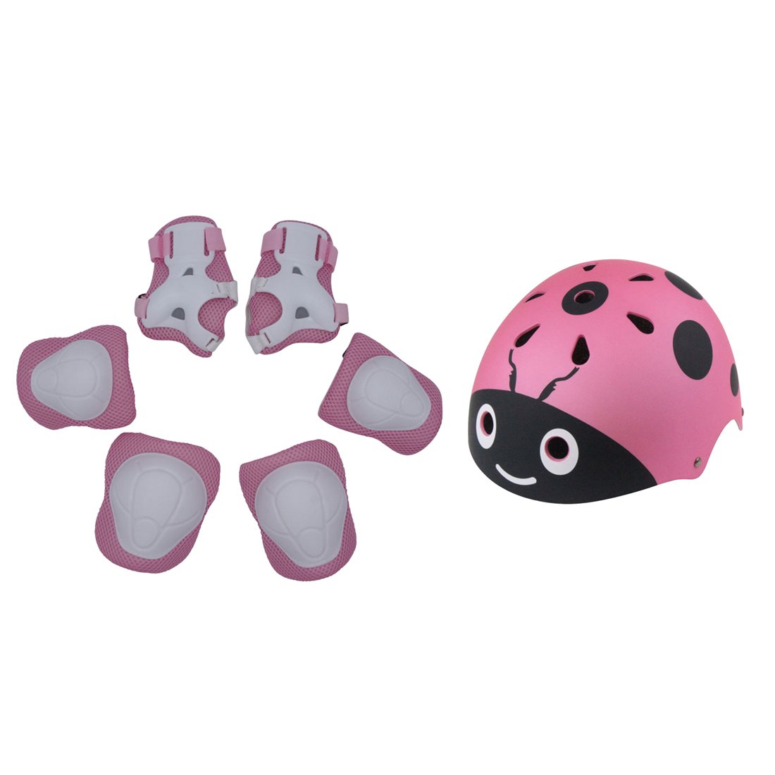S Skating安全ガード Pink Hmane保護用セット 子供用手首膝wheelbarrow調節可能な子ヘルメット保護ギアツイスト車電動バランス車バイクice S B07c23bdjl Pink 膝パッド 爆買い