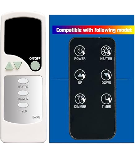 Télécommande Sans Fil Pour Insert Cheminée électrique Intertek IF-40FSB 3D