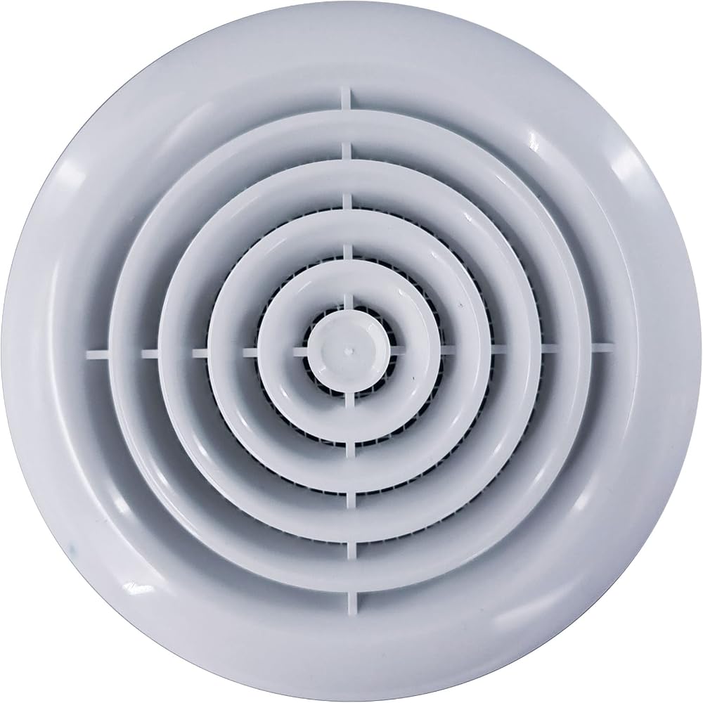 Blauberg 4 inch White Circular Ceiling Vent Grille Cover 100 mm UV
