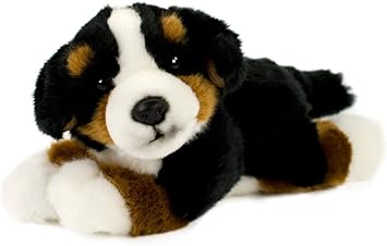 Peluche Bouvier Bernois 25 Cm Noirmarronblanc Couché Peluche Pour Chien