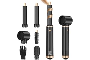5 in 1 Hair Dryer Brush Set, Fotgear 800W Hot Air Hair Styler Auto Wrap Curlers Multi Hair Styling Tools with 3 Level Temp Se