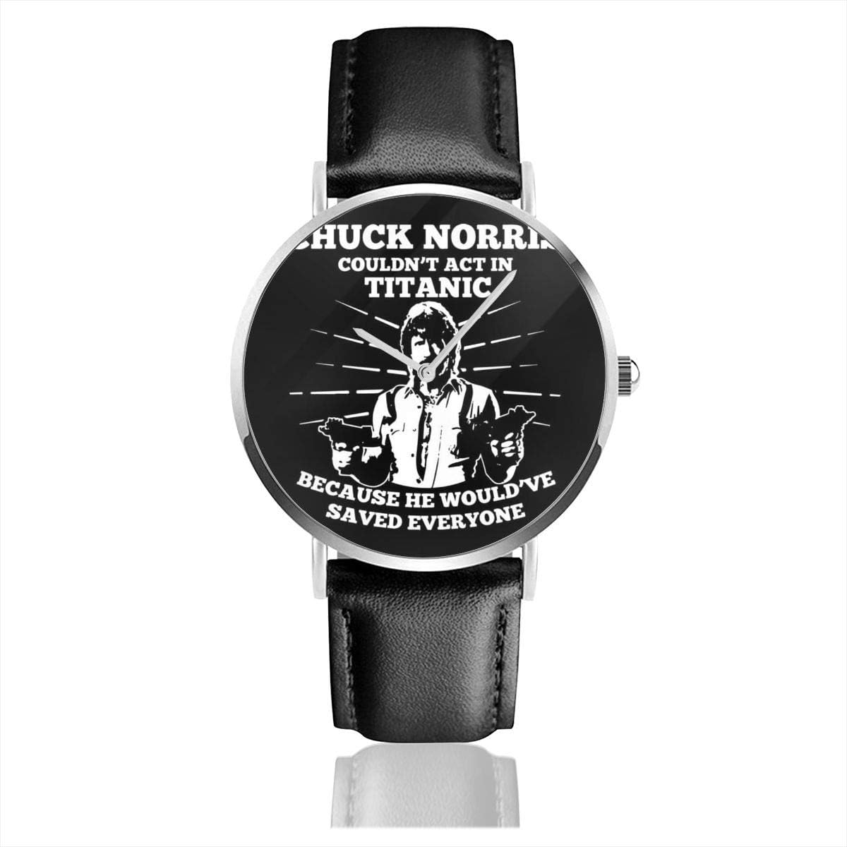 Unisex Business Casual Chuck Norris Couldnt Act in Titanic Watches