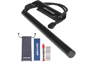 NESAYVER Fire Starter Survival Tool, Round Hexagon Ferro Rod Fire Striker Kit with Paracord Lanyard for Hiking, Camping, Emergency Flint and Steel Up to 20000 Strikes, Tinder Rope Backpacking Gear