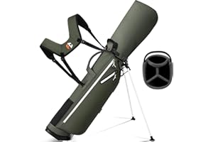 Full Choice Lightweight Golf Stand Bag, 4-Way Full-Length Dividers, Holds Up to 10 Clubs, 3.7 lbs Golf Bag with Dual Straps & Stand for Driving Range, Par 3, and Standard Courses