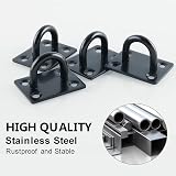 Mooche 8Pcs Pad Eye Plate Suspension Hook Stainless Steel 6mm Ring view 2