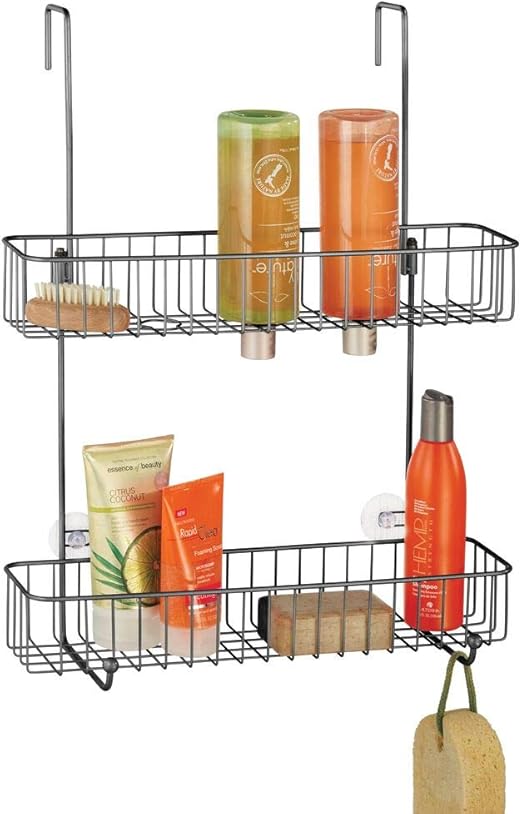 mDesign Shower Caddy RustResistant Metal and Easy Installation
