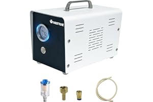 WEST TUNE Laboratory Vacuum Filtration Pump Oilless Vacuum Diaphragm Pump with Rubber Tube (10L/min)