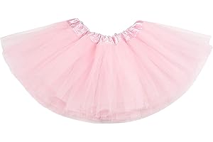 JFAN Tutu Skirt for Toddler Girls Tutu Skirts Ballet Tutu Dress Up Dancing Skirt for Baby Girls Solid Color Skirt Pink