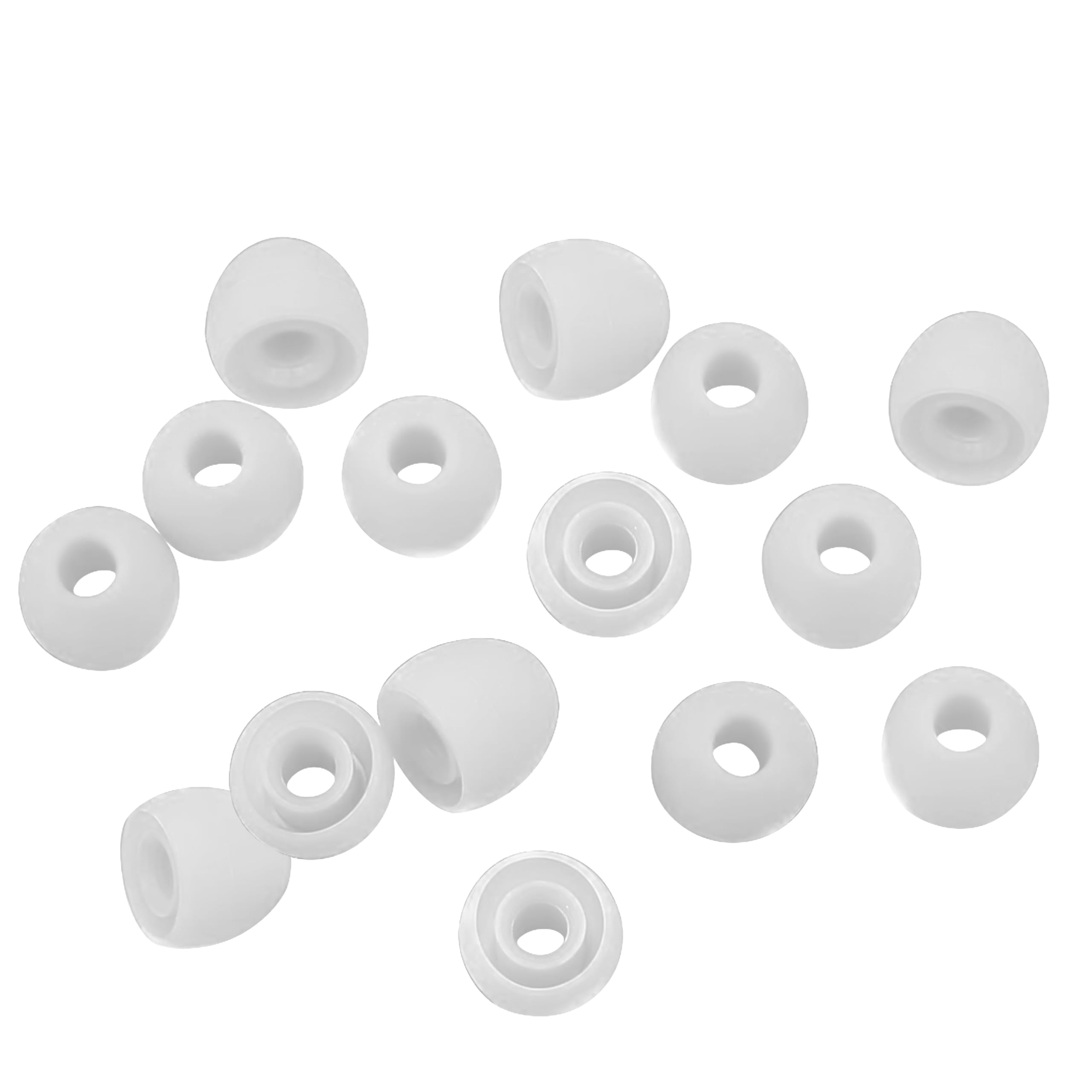 Xcessor Large Replacement Silicone Earbuds - White (Pack of 7 Pairs)