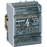 Répartiteur électrique Legrand 04880 Lexic - 2 Pôles, 100A, 7 Connexions, Monobloc