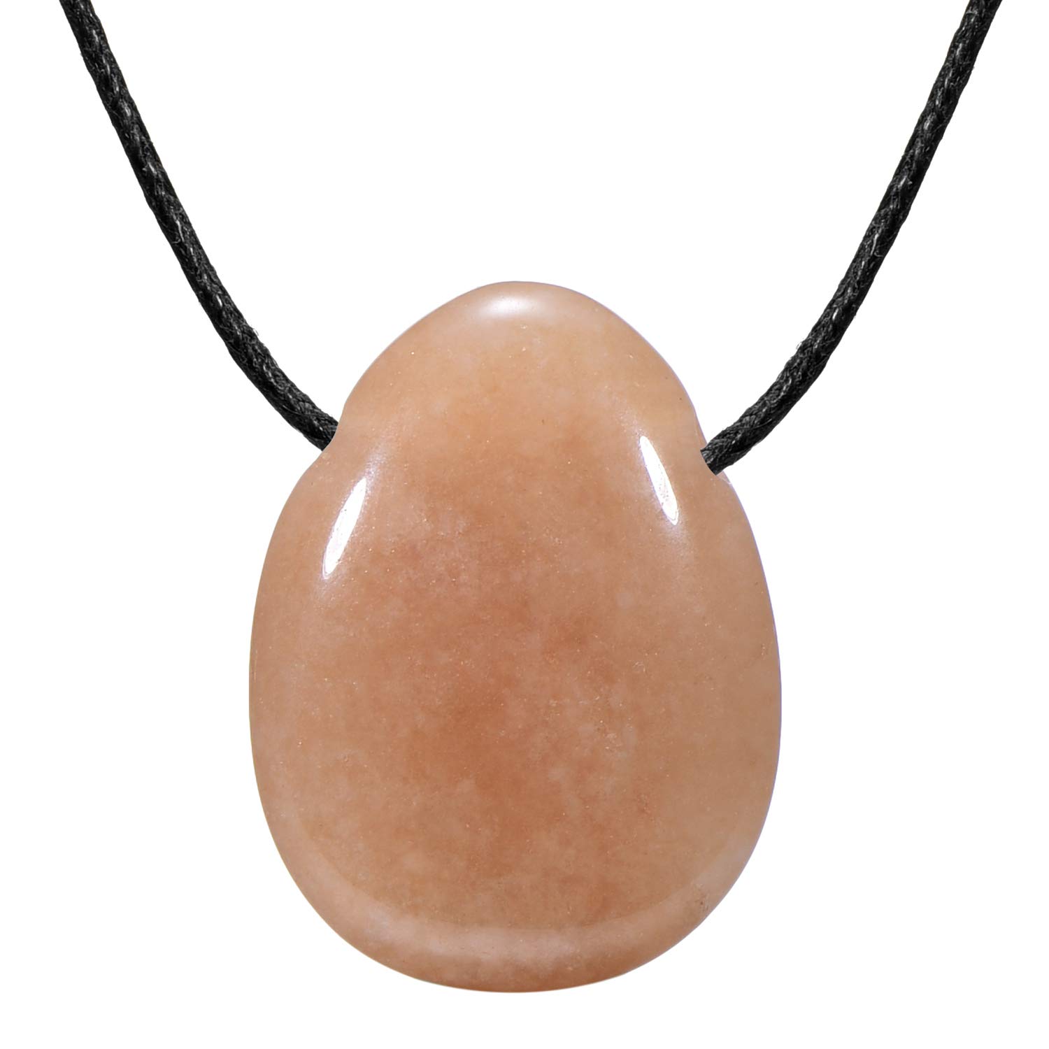 Morella Women's Necklace 31.5 inch - 80 cm gem-Stone Drop Pendant Red Aventurine gem in a Velvet Bag