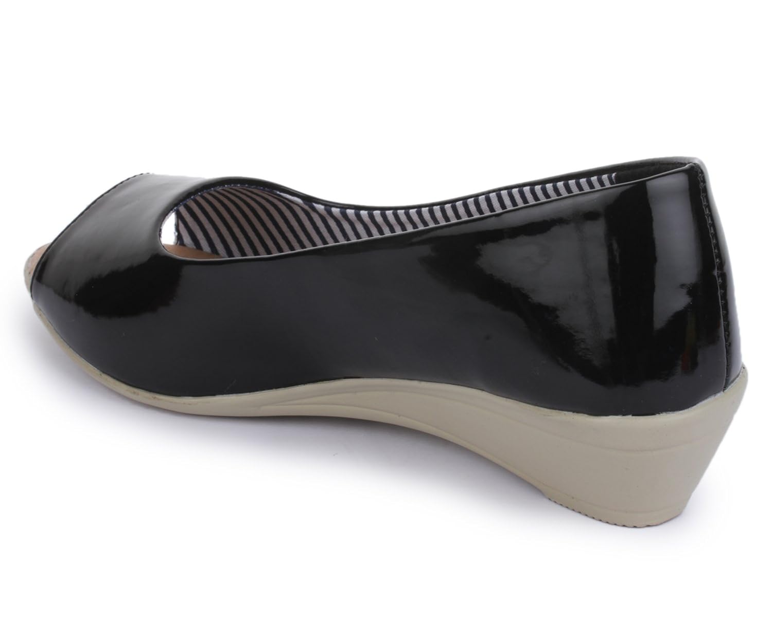 trase prisca denim blue-black ladies/women peeptoes wedges fashion sandals