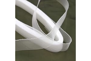 BIAS BESPOKE 25 Yards of Soft Horsehair Braid with Gathering Thread 1" Wide, Transparent