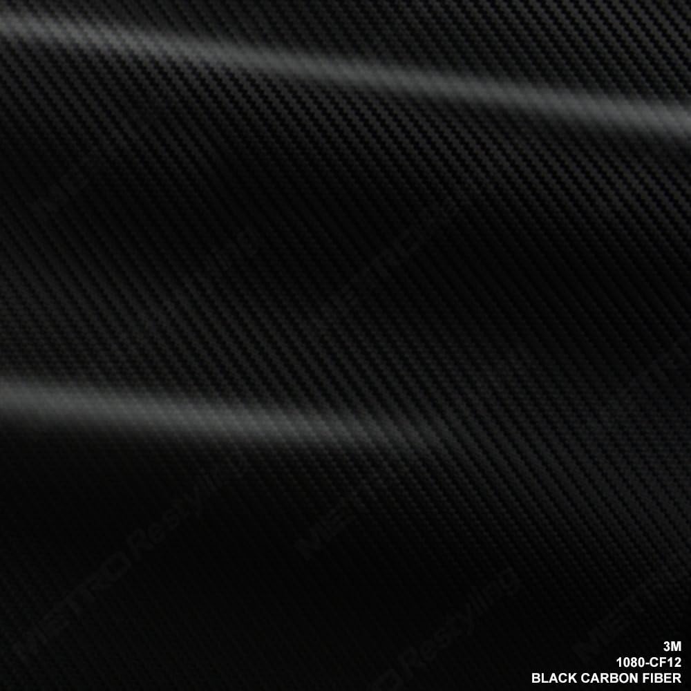 5ft x 7ft (35 Sq/ft) 3M Scotchprint 1080 Series BLACK CARBON FIBER CF12 Car Wrap Vinyl Film