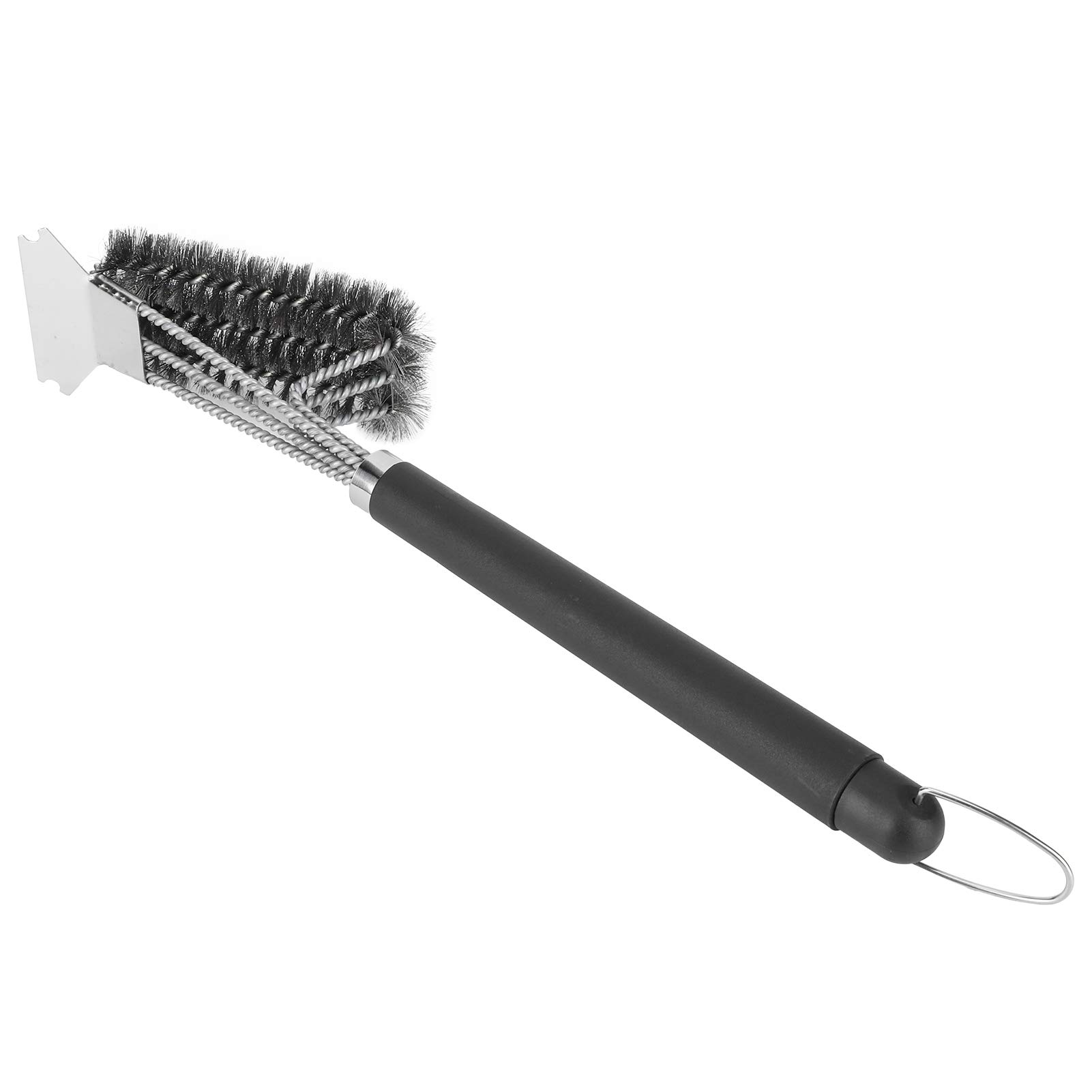 Zouminyy Grill Brush, Stainless Steel Single Head Barbecue Cleaning Brush Scraper for Kitchen