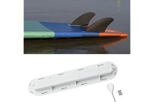 AQUBONA 3pcs/Set Single Tri Fins Box, Surfboard Fin Box Set with Screws Key, Surfing SUP Screw Surfboard Surf Fins Plugs Set, Paddle Board Fin Replacement, Multiple Colour