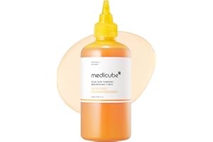 medicube Kojic Acid Turmeric Smoothing Toner for Face & Body | Lightweight Toner for Balancing Uneven Skin Tone & Texture | Niacinamide, Glycolic Acid for Clear Glass Skin | 8.45 fl.oz