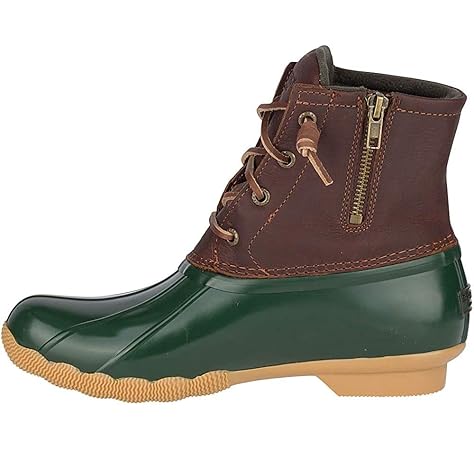 sperry olive green duck boots