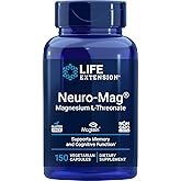 Life Extension Neuro-Mag Magnesium L-Threonate, 150 Vegetarian Capsules, Magtein Supplement for Women and Men