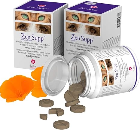 Zen Supp 60 Comprimés Complément Alimentaire Pour Chien Chat Et Nac De Toutes Races Et Tous âges Apaisetranquilise Lutte Contre Lanxiete Et Le