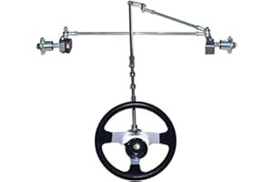 Futchoy 640mm Front Steering Gear Rack Joint Tie Rod & Wheel Assembly Front Steering Tie Rod Ball Rack Joint Strut Knuckle Spindle Kit for 168 cc ATV Go Kart DIY