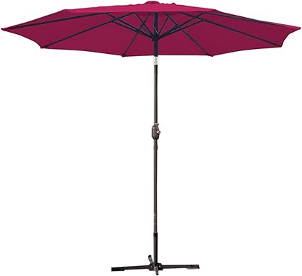 grey patio umbrella with base