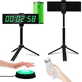 YZ Gym Timer Clock for Home Gym, Fitness Timer with Stopwatch, Large Digital Stopwatch Countdown Clock, 12/24H Digital Wall Clock, with Stand