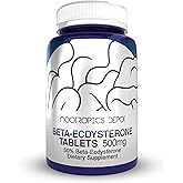 Nootropics Depot Beta Ecdysterone/20-Hydroxyecdysone 50% Tablets | 500mg | Cyanotis Arachnoidea Extract | Phytoecdysteroid | 30 Count