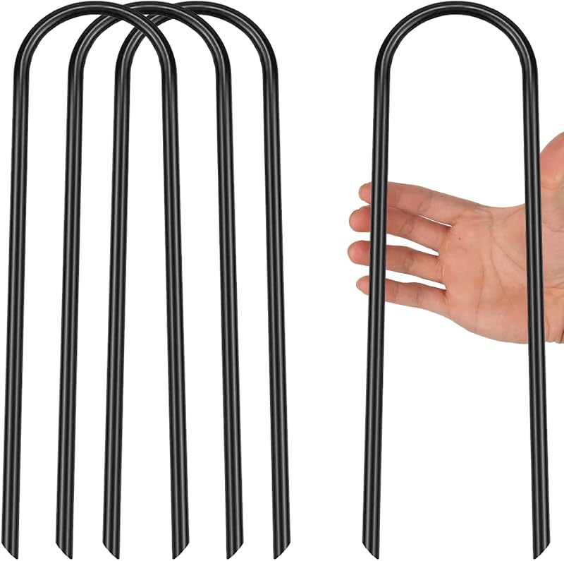 KeFanta Trampoline Ground Stakes 4 Pack Heavy Duty U Shaped Anchors 8mm