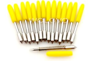 WOLOVO 15pcs 30 Degree Graphtec CB09 Vinyl Plotter Cutter Blade with Spring