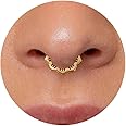 NONTAI 16G Septum Ring Hinged Septum Clicker Nose Ring Septum Piercing Jewelry