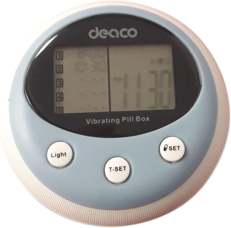 TabTime Vibe, Daily Pill Timer, Reminder, Dispenser with up to 5 daily