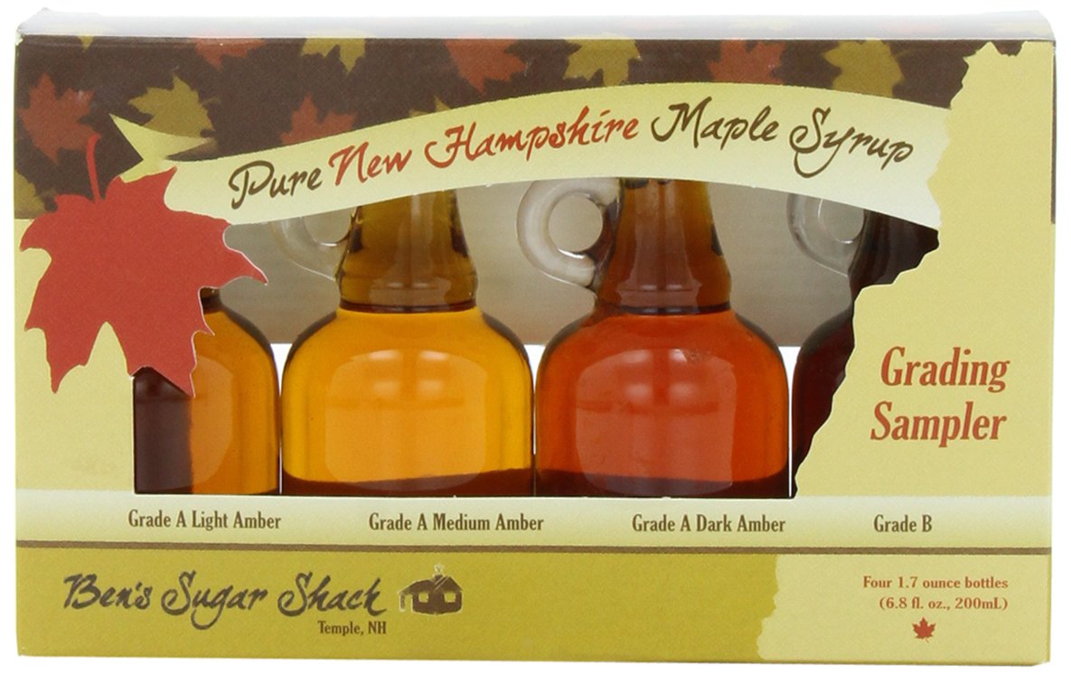 Ben's Sugar Shack, Sampler Set of Pure Maple Syrup, Four 1.7 oz. bottles Grocery