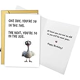 Obbyidk Happy 70th Birthday Card Gifts for Mom Dad, Funny Getting Old Birthday Card for 70 Years Old Women Men, One Day You're 20 in the 70s...