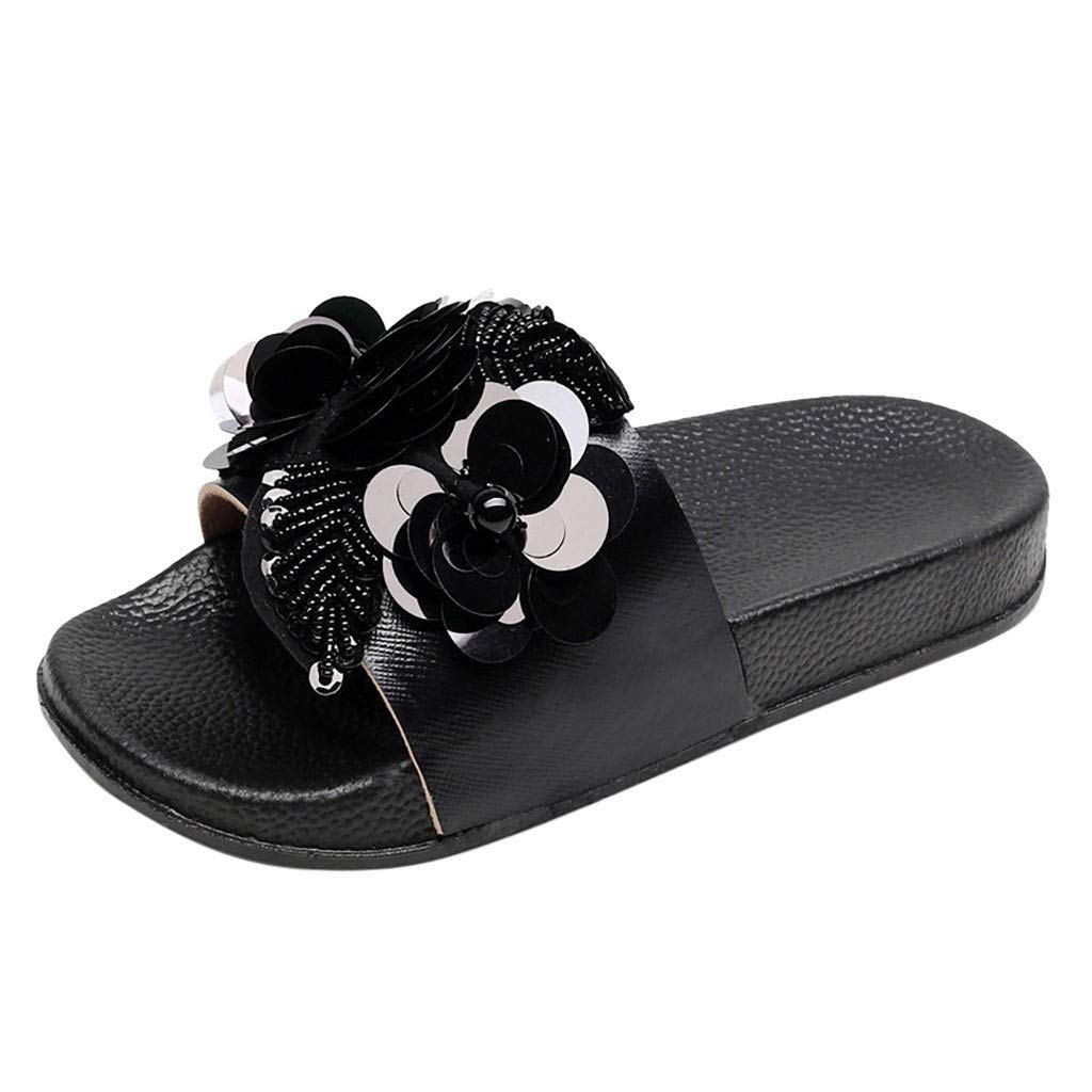 glitter slip on sandals