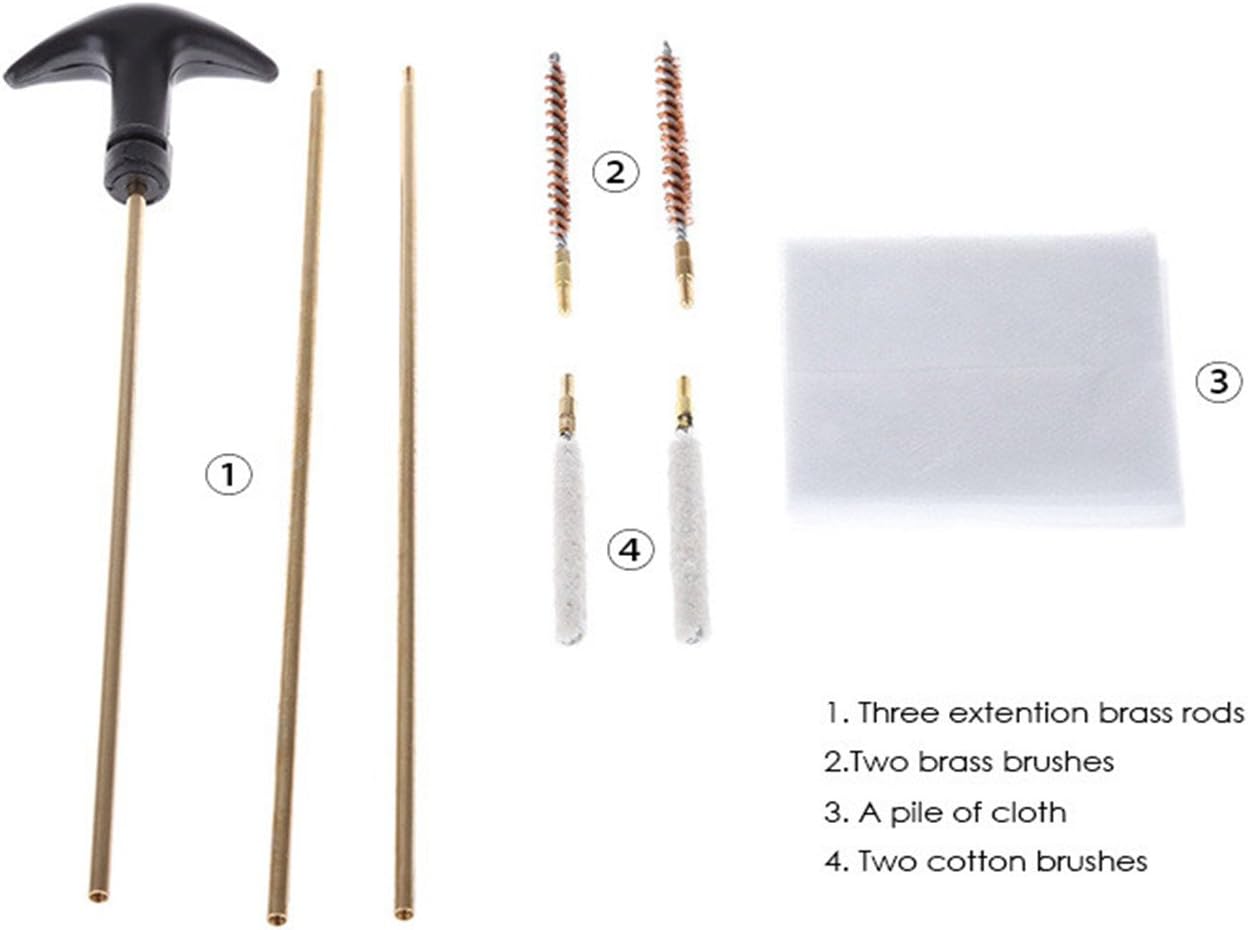 Noga Pistol Hunting Gun Cleaning Tool Kit Accessories Rifle Gun Brush Mop Storage Handle for Cal.4.5/5.5mm : Sports & Outdoors