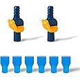 2pcs Pass-Through Hose Connectors and 6pcs Bite Valve Replacements Set for Camelbak, Mouthpiece Replacements for Camelbak Accessories Replacement for Camelbak Tube Hydration Bladder