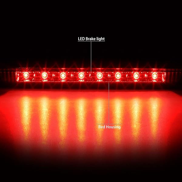 DNA MOTORING 3BL-NROG17-LED-RD RED LENS LED HIGH MOUNT 3RD THIRD BRAKE LIGHT [COMPATIBLE WITH 14-19 NISSAN ROGUE]