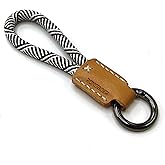 RONGBOER Handmade Cowhide Leather Short Keychain,Car Key Chain Accessories,Keychains for Women And Men,Cell Phone Lanyard